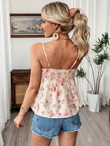 INAWLY Women's Casual Floral Print Camisole Top, Summer - Multicolor - View 10