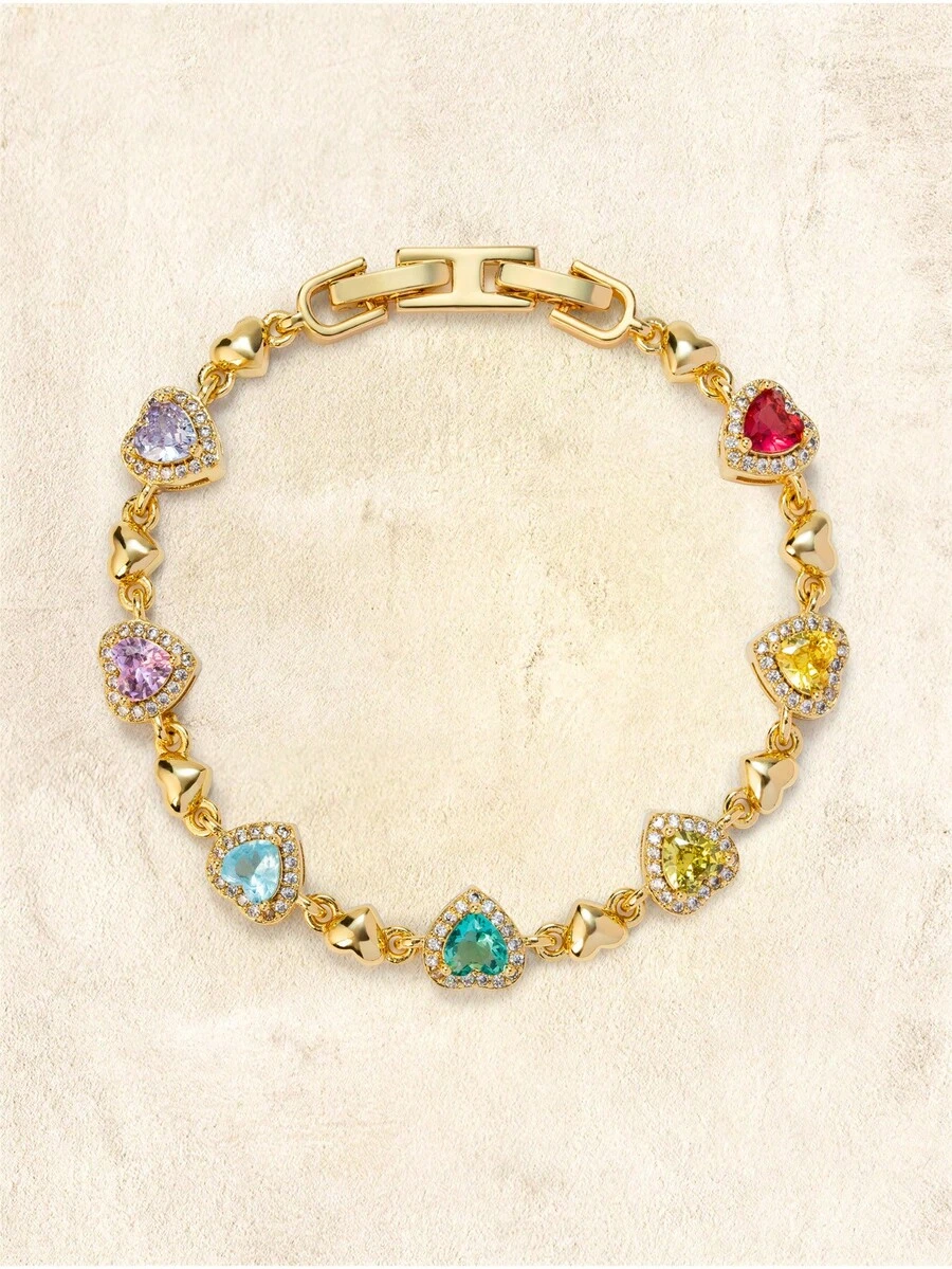 Glisma 18K镀金锆高级个性化手链 - 彩色 - 查看 1