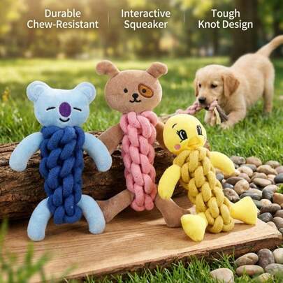 PETSIN 1个宠物玩具，适合幼犬，耐咬，适合博美犬和其他小型犬，互动式狗狗玩具。