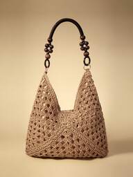 Travachic Large Capacity Portable Women's Woven Straw Shoulder Bag Medium Handbag With Handle For Beach Vacation ,Holiday
