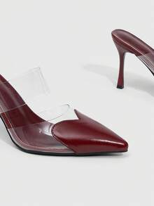 CUCCOO SZL Women's Fashion Versatile Pointed Toe Pumps - Burgundy - View 6