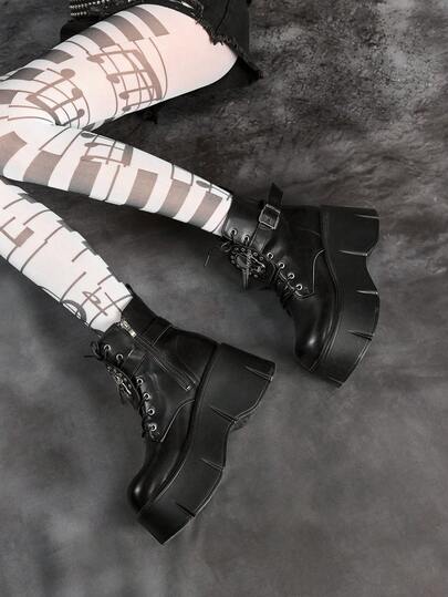 Sugerpunk Botas de tobillo casuales y cómodas con diseño de cremallera lateral, versátiles para uso diario