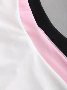 Blusa casual de vacaciones con botones decorativos y longitud asimétrica, estilo Y2K - Multicolor - Ver 7