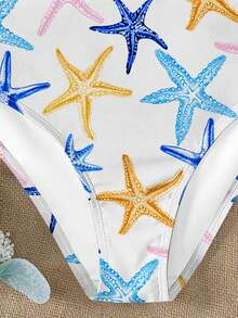Bộ đồ bơi hai dây và bikini in hình sao biển nhiều màu sắc dễ thương, kiểu dáng ôm sát thoải mái, trang phục thư giãn mùa hè cho các cô gái tuổi teen, #Coconutgirl - Nhiều màu - Xem 7