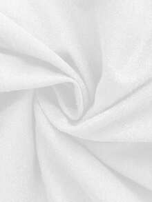 Easowa T-shirt ample à manches courtes, col rond et ourlet en dentelle pour femmes - Blanc - Voir 6