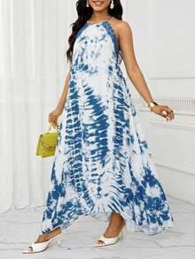 de verano informal con tirantes para mujer, ideal para vacaciones - Azul y blanco 3 - Ver 6