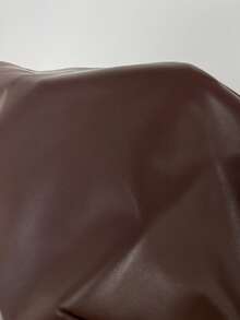 Radiana Quần short da PU cạp cao màu nâu dành cho nữ, thích hợp cho mùa xuân/hè. - màu nâu - Xem 5