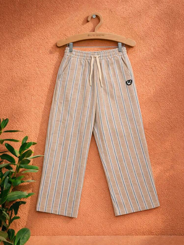 Striped Wide Leg Pull On Pants