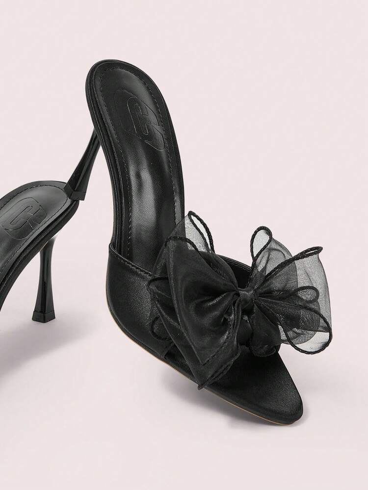 CUCCOO DOLLMOD Women Fashion Elegant Party Bows Heeled Sandals Spring Shoes