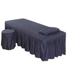 美容院床单 沙龙加厚床垫 美容床裙 带面部开口的床罩 身体按摩SPA床罩 - 彩色 - 查看 2