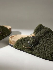 Solecia Women Flats - Dark Green - View 5