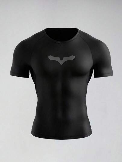 Manfinity Sport Corelite 男士几何印花修身运动T恤