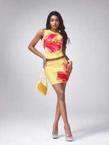 plantica Casual Sexy Urban Chic Minimalist Y2K Subculture Fashion Women's Printed Rhinestone Bodycon Mini Skirt, Suitable For Outings, Music Festivals, Daily, Vacation, Dates, Parties, New Year, Valentine's Day, Spring/Summer - Multicolor - View 3