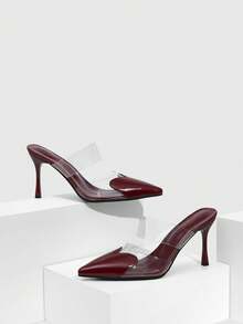 CUCCOO SZL Women's Fashion Versatile Pointed Toe Pumps - Burgundy - View 2