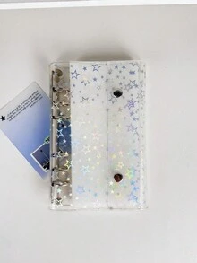 Zazumi Bìa sổ tay dạng vòng trong suốt A6, sổ dán sticker, tem niêm phong, hộp đựng sticker 3D, bìa sổ tay PVC 6 lỗ dạng vòng để tự làm nhật ký. - Nhiều màu - Xem 19
