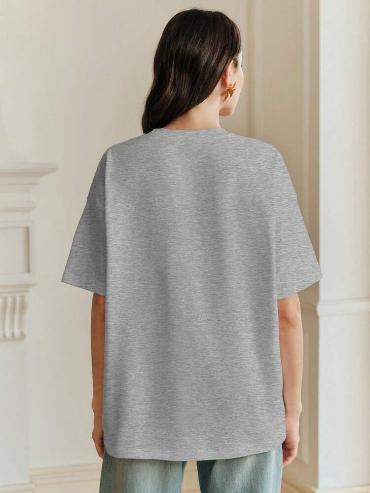 Anewsta White Crew Neck Short Sleeve T-Shirt, Casual Vacation Wear From Spring To Summer Tshirts For Women Graphic