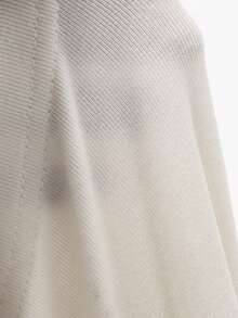 DAZY Women's Mock Neck Fitted Half Sleeve T-Shirt - White - View 8