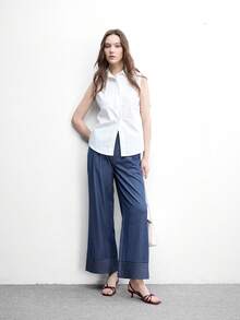 CUCCOO BIZCHIC 女士鞋履 春夏新款酒红色条纹露趾中跟凉鞋 简约时尚舒适 日常百搭通勤凉鞋 女士鞋履 - ~酒紅 - 查看 6