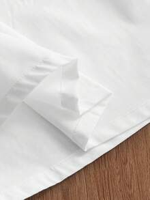 EASEVO Camisa de manga corta de uso diario versátil y casual con bordado de caballero para hombres de talla grande - Blanco - Ver 6