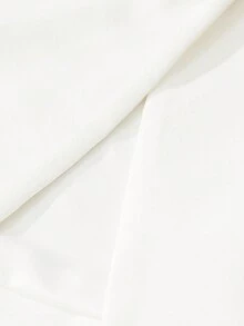 BELROSIE 白色夏季優雅婚禮賓客女款復古奢華深V歐根紗花卉無袖收腰背心搭配直筒裙套裝 - 白色 - 查看 7