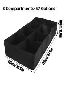 Túi trồng cây nhiều ngăn bằng nỉ đen, chất liệu vải thoáng khí, 8 ngăn, có thể tái sử dụng, dễ dàng mang theo và có tay cầm. - màu đen - Xem 5