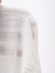 DAZY 浪漫轻盈纹理面料荷叶边女士睡衣套装 - 白色 - 查看 10