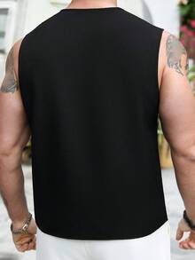 VENTUSAIL 男士黑色背心一件装，百搭内搭/外穿，高透气性，流行ins风，适合工作、上学、旅行等休闲场合，是送给丈夫或男友的绝佳礼物，男女皆宜的情侣装。 - 黑色 - 查看 2