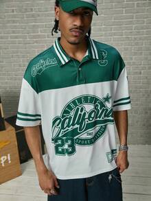 GALLERY FADE Men's Printed Polo Shirt, Fashionable And Versatile For Everyday Wear - Multicolor - View 1