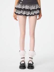 ROMWE Kawaii 女士时尚仿珍珠装饰搭扣设计休闲厚底厚底鞋 - 黑色 - 查看 2