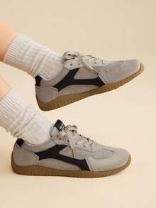 CUCCOO EASI Zapatillas deportivas casuales cómodas y de suela plana para mujer - Gris - Ver 10