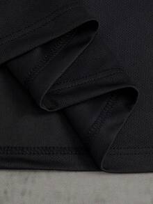 Manfinity ZONE917 男式标语印花宽肩运动背心 - 黑色 - 查看 5