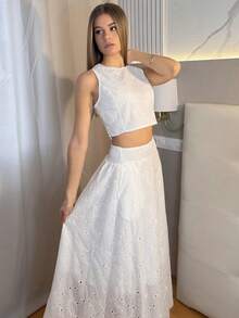 Aless PB 女士日常两件套服装 - 白色 - 查看 6