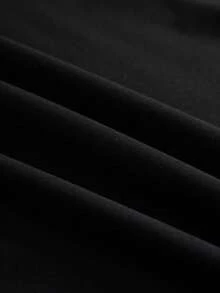 EMERY ROSE Áo thun ngắn tay cổ tròn in hình trái tim cỡ lớn dành cho nữ, kiểu dáng thường ngày, đa năng. - màu đen - Xem 3