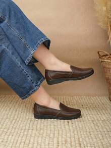 Women Loafers Shoes - Brown - View 4