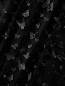 GlowEve CURVE 大码女装新款优雅3D蝴蝶网纱半身裙，高腰显瘦半身裙，百搭飘逸 - 黑色 - 查看 6