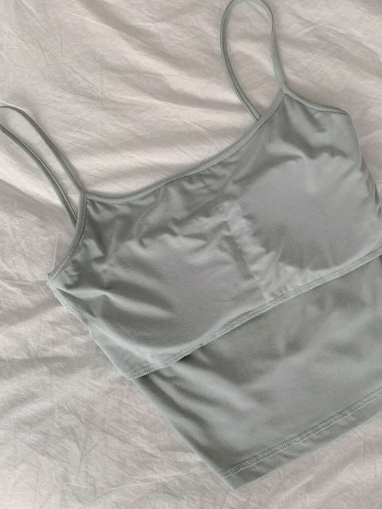 Women's Sleeveless Fitted Tank Top With Chest Pads, Summer