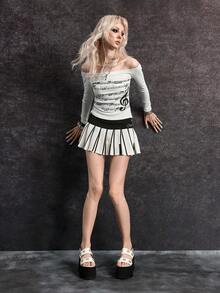 Sugerpunk Sandali con zeppa e piattaforma in stile punk Y2K, sexy ed eleganti, per donna. Sandali stile gotico retrò con fibbia in metallo colorato e cristalli, doppia cinturino, stile gladiatore romano con tacco chunky, cinturino alla caviglia elastico, punta aperta, adatti per feste, discoteche, festival, comodi. - Bianco - Visualizzare 4
