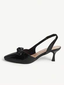 CUCCOO CHICEST Women Shoes Classic Simple Women's High Heels Shoes Bow Decorative Elegant Elegant And Comfortable Versatile High Heels - Black - View 10