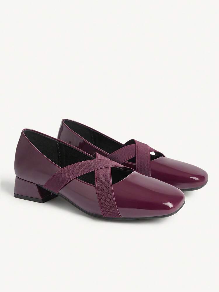 CUCCOO CHICEST Elegant, Beautiful, Cute, Casual And Generous Patent Leather. Ms. Shu's Thick-Heeled Shoes Elegant Shoes Wedding Shoes