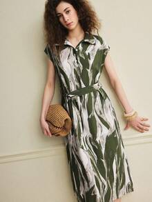 Écloséra 2026新款法式复古衬衫领绿色印花女士长款中长连衣裙优雅夏季连衣裙女士连衣裙优雅连衣裙通勤连衣裙法式连衣裙优雅连衣裙印花连衣裙夏季连衣裙收腰连衣裙A字连衣裙中长连衣裙夏季套装女士碎花连衣裙女士衬衫连衣裙领连衣裙迷彩连衣裙女士衬衫连衣裙夏季度假装女士棕榈树连衣裙度假连衣裙女士热带领连衣裙女士夏季连衣裙女士春季连衣裙狩猎装 - 彩色 - 查看 3