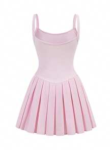 Cheerettes Women's Letter Print Camisole Sporty Casual Dress - Pink - View 2