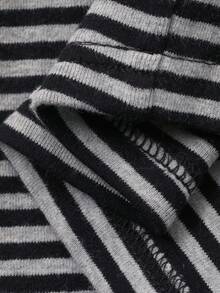 DAZY 夏季女士休闲条纹吊带背心 - 黑與白 - 查看 6