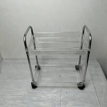 1 Household Transparent Movable Cosmetic Cart Storage Rack, Large Capacity Multifunctional Bathroom Supplies Display Rack, Bathroom Accessories Outdoor Decoration - Transparent - View 4