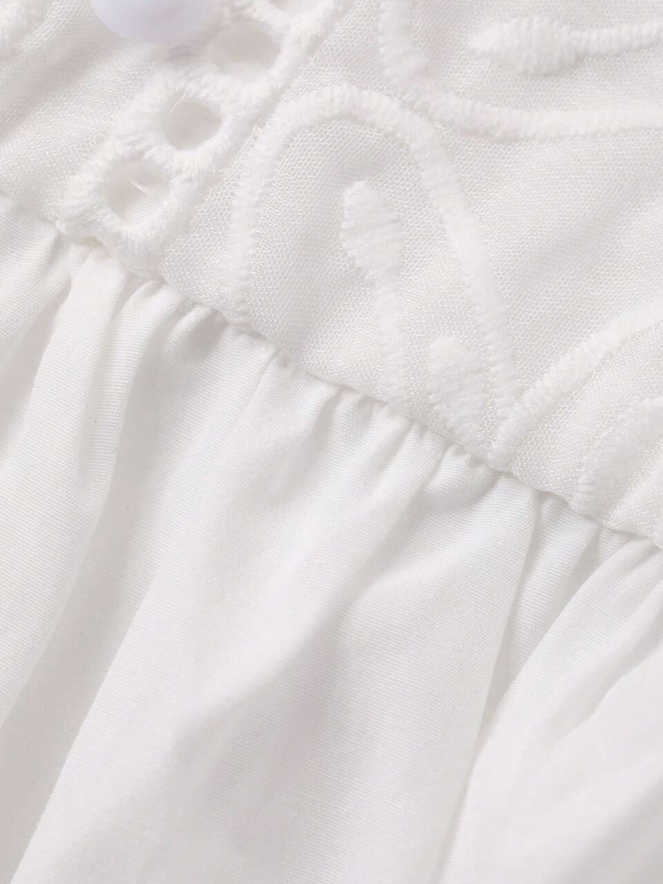 Women's Casual Embroidered Patchwork Lantern Sleeve Loose Blouse For Summer Holiday