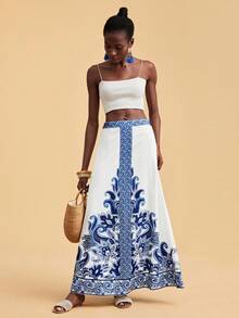 Travachic Women's Casual Vacation Cashew Pattern Skirt - Multicolor - View 5