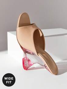 SHUZIA Giày sandal đế xuồng dáng rộng, thanh lịch, tối giản dành cho nữ. - Màu be - Xem 9
