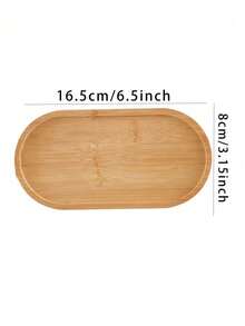 1/3/6 Multifunctional Bamboo Trays, Wooden Trays, Jewelry Storage Trays, Bamboo Tea Trays, Oval Teapot Trays, Suitable For Desktop Decoration Ornaments In Restaurants/Kitchens/Bedrooms/Bathrooms/Study Rooms, As Well As Halloween, Christmas And Other Holiday Parties/Dinners. - Multicolor - View 4