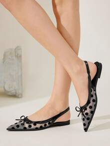 CUCCOO CHICEST Sandalias planas de punta puntiaguda, versátiles y transpirables de malla para mujer en verano - Albaricoque - Ver 6