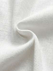 女士纯色圆领侧扣设计休闲背心 - 白色 - 查看 11