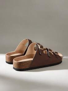 Solecia Zapatos de mujer con suela gruesa, sandalias versátiles para usar en primavera y verano, zapatos de vacaciones de verano, zapatos de primavera, zapatos de vacaciones de primavera, zapatos de Pascua, zapatos de Navidad - Marrón - Ver 3